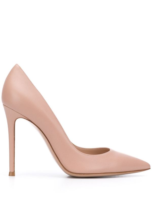 browns Gianvito Rossi Neutral 105 Leather Pumps | Browns Pumps
