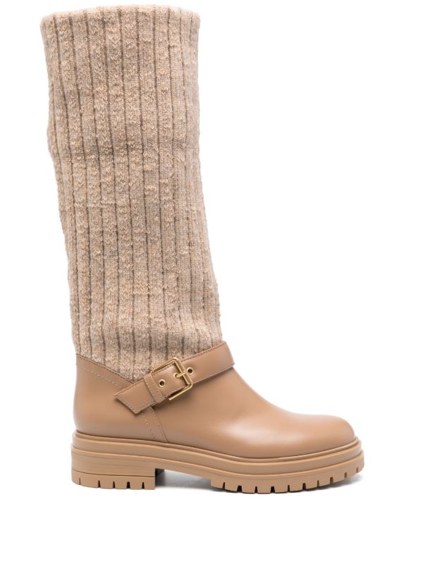 browns Gianvito Rossi Neutral Thurso Boots | Browns Boots