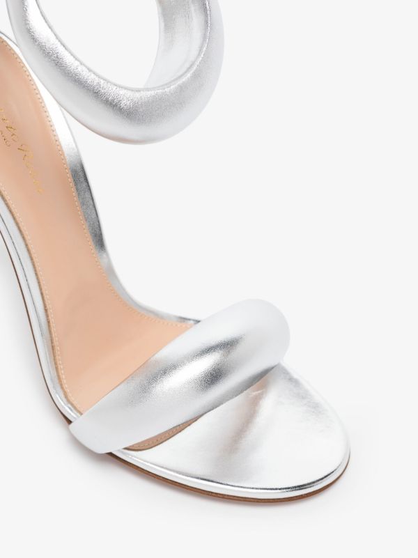 Browns Gianvito Rossi Silver Bijoux 105 Leather Sandals | Browns Sandals