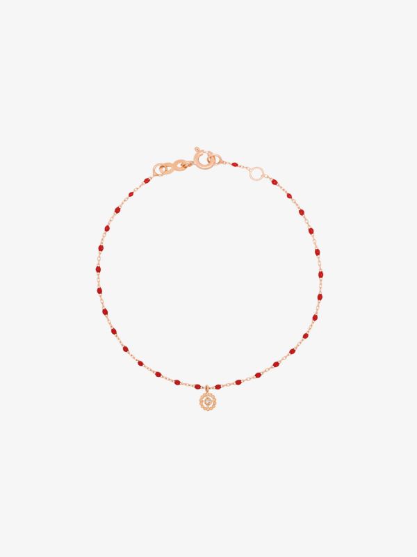 browns Gigi Clozeau 18K rose gold 17 CM beaded diamond bracelet | Browns Fine Bracelets