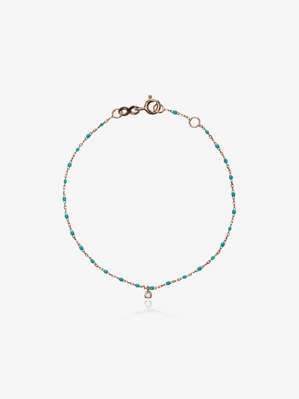 browns Gigi Clozeau 18K rose gold 17 CM beaded diamond bracelet | Browns Fine Bracelets