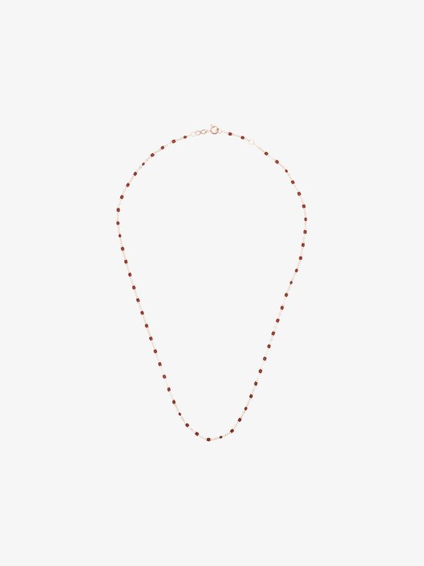 browns Gigi Clozeau 18K rose gold 42 CM beaded necklace | Browns Fine Necklaces