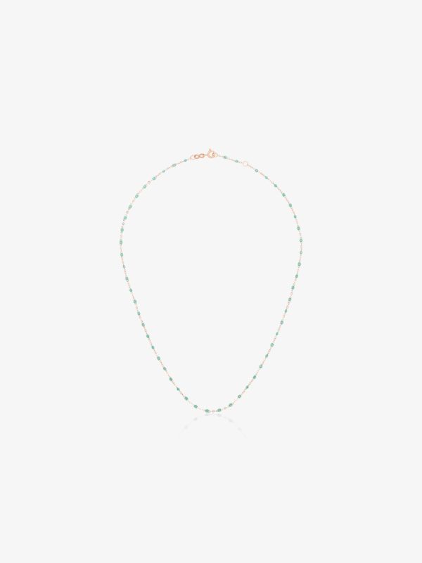 browns Gigi Clozeau 18K rose gold 42 CM beaded necklace | Browns Fine Necklaces