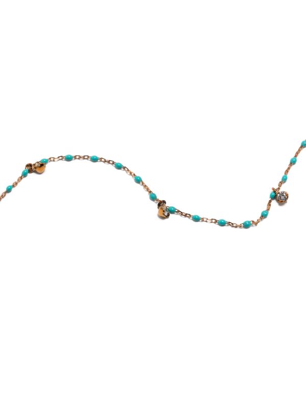 Browns Gigi Clozeau 18K Rose Gold Mini Gigi Diamond Necklace | Browns Fine Necklaces