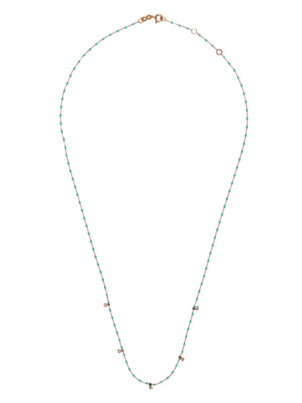 browns Gigi Clozeau 18K rose gold Mini Gigi diamond necklace | Browns Fine Necklaces