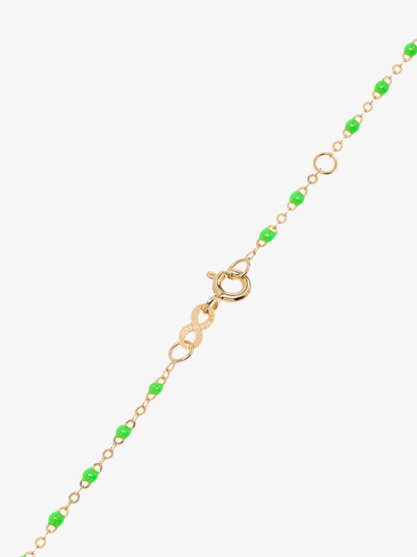 Browns Gigi Clozeau 18K Yellow Gold And Green Beaded Necklace | Browns Fine Necklaces