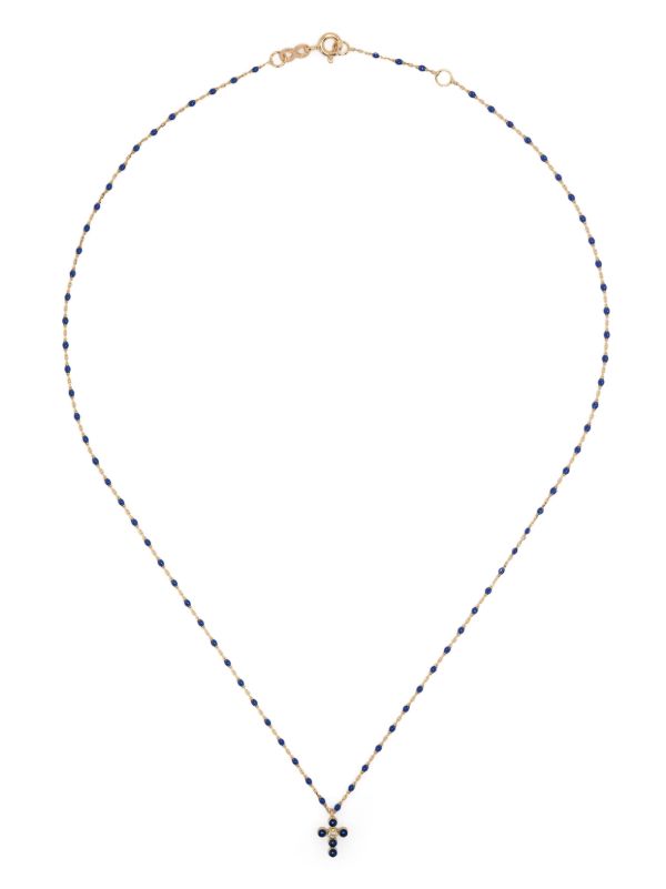 Browns Gigi Clozeau 18K Yellow Gold Cross Diamond Necklace | Browns Fine Necklaces
