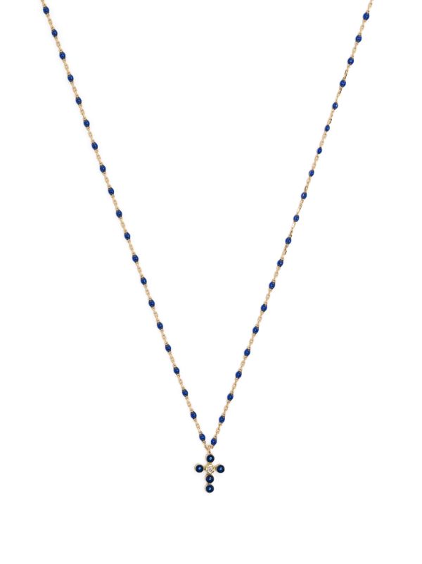 browns Gigi Clozeau 18K yellow gold Cross diamond necklace | Browns Fine Necklaces