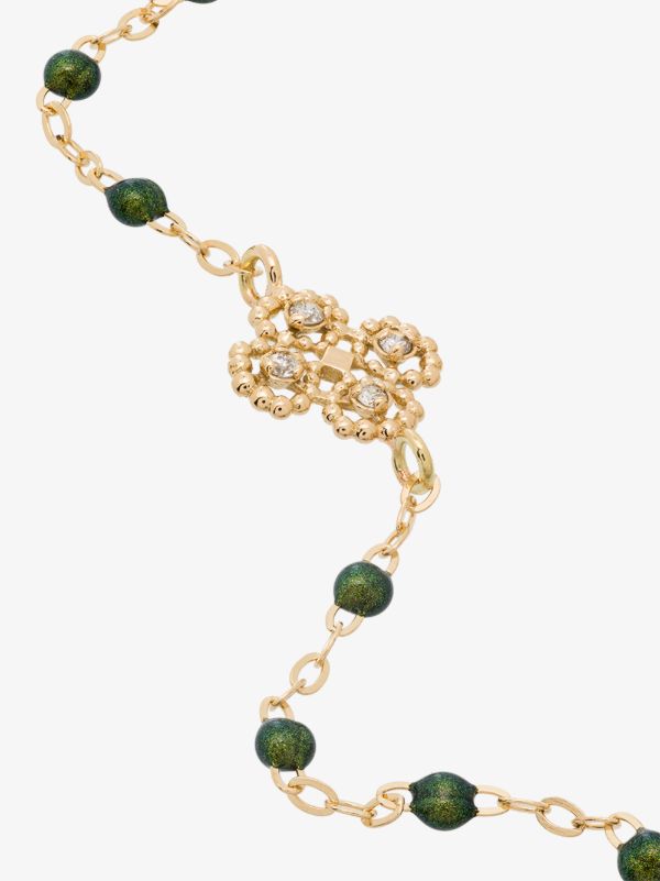 Browns Gigi Clozeau 18K Yellow Gold Lucky Clover Classic Gigi 17 CM Diamond Bracelet | Browns Fine Bracelets