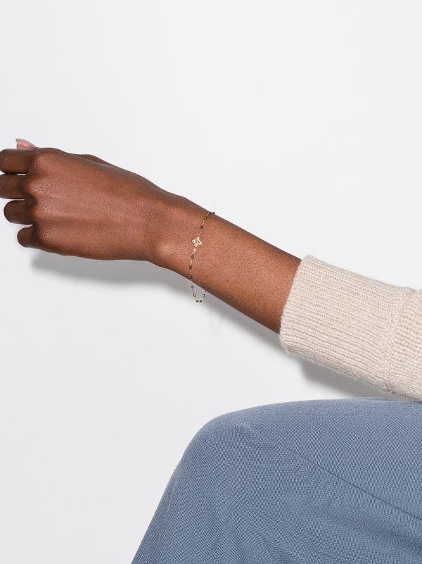Browns Gigi Clozeau 18K Yellow Gold Lucky Clover Classic Gigi 17 CM Diamond Bracelet | Browns Fine Bracelets