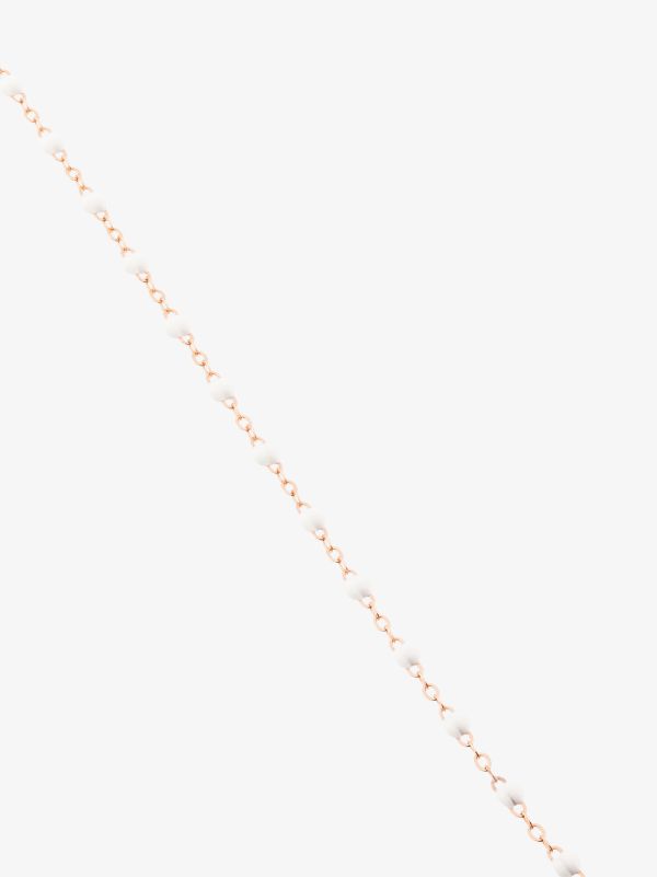 Browns Gigi Clozeau White 18kt Rose Gold Beaded Necklace | Browns Necklaces