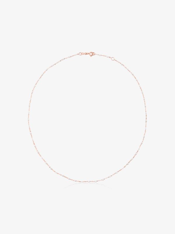browns Gigi Clozeau white 18kt rose gold beaded necklace | Browns Necklaces
