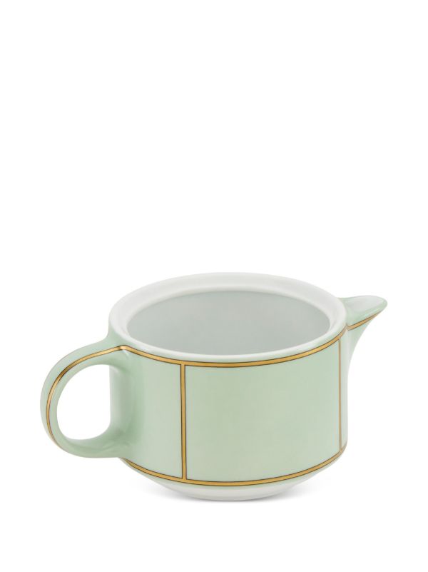 Browns GINORI 1735 Green Diva Porcelain Milk Pitcher | Browns Cups & Tea Sets