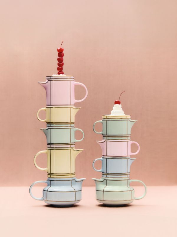 Browns GINORI 1735 Green Diva Porcelain Milk Pitcher | Browns Cups & Tea Sets