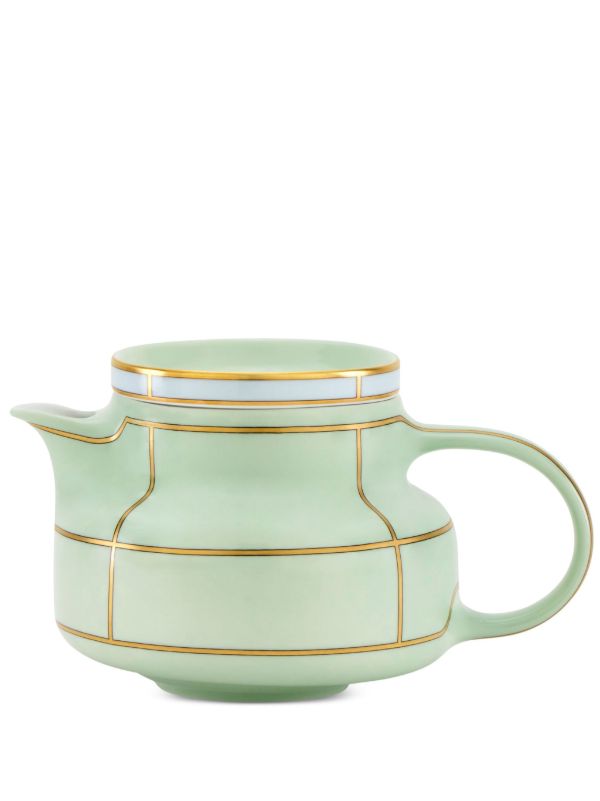 browns GINORI 1735 Green Diva Porcelain Teapot | Browns Cups & Tea Sets