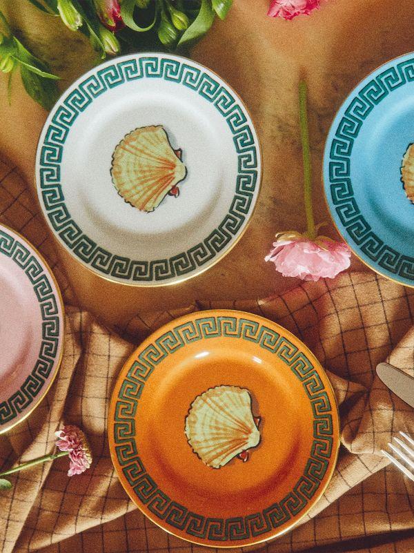 Browns GINORI 1735 Multicolour Il Viaggio Di Nettuno Bread Plates Set | Browns Plates & Bowls