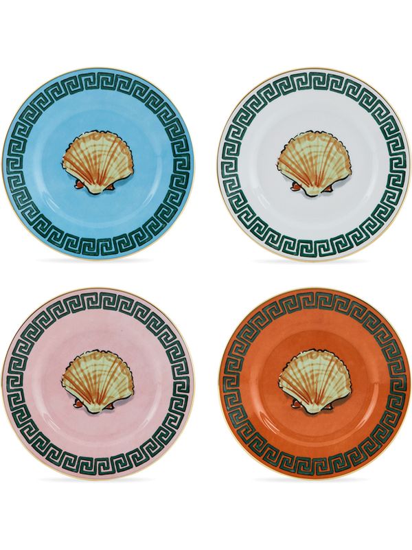 browns GINORI 1735 Multicolour Il Viaggio di Nettuno Bread Plates Set | Browns Plates & Bowls