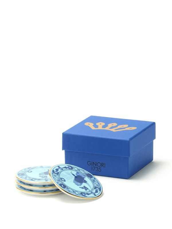 Browns GINORI 1735 Oriente Italiano Coasters (set Of Four) | Browns Plates & Bowls