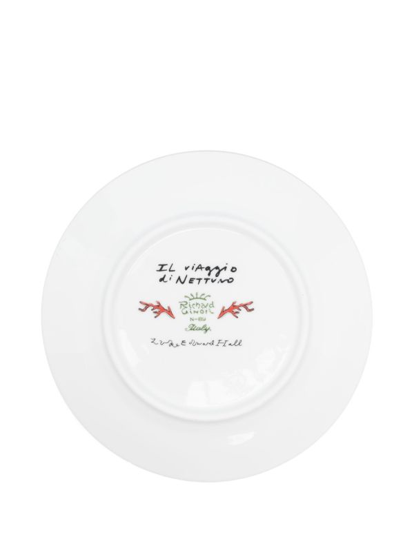 Browns GINORI 1735 Pink Il Viaggio Di Nettuno Porcelain Bread Plate | Browns Plates & Bowls