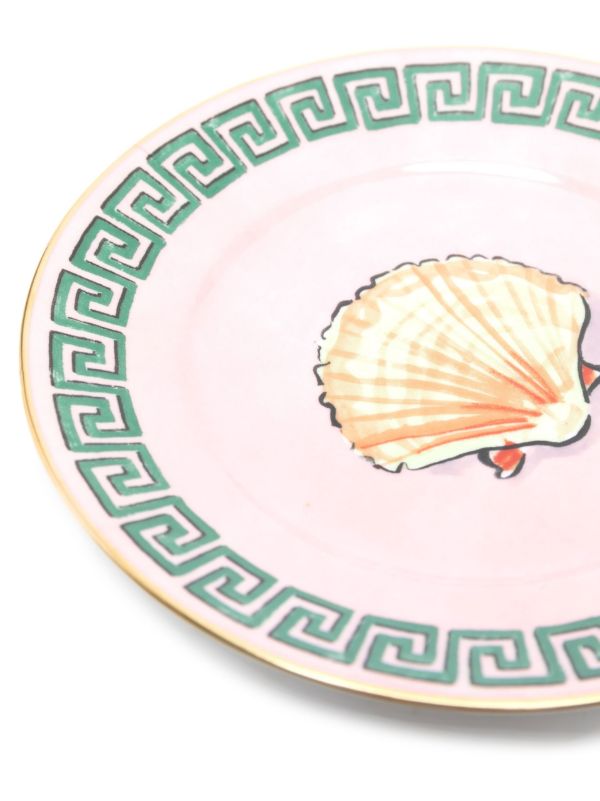 Browns GINORI 1735 Pink Il Viaggio Di Nettuno Porcelain Bread Plate | Browns Plates & Bowls