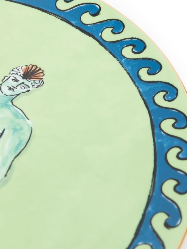 Browns GINORI 1735 X Luke Edward Hall Green Il Viaggio Di Nettuno Porcelain Charger Plate | Browns Plates & Bowls