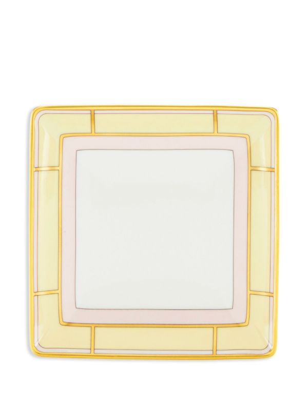 Browns GINORI 1735 Yellow Diva Porcelain Square Tray | Browns Decorative Trays & Plates