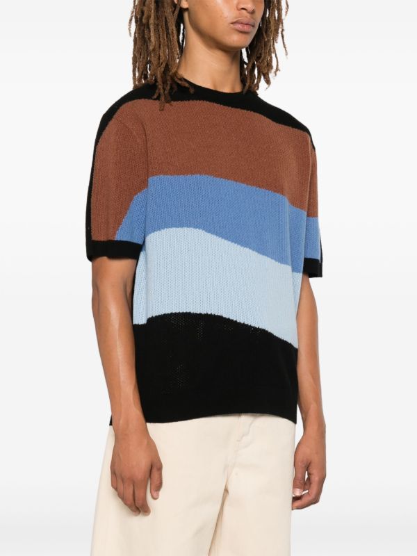 Browns Glass Cypress Black Colour-Block T-Shirt | Browns Knitted Sweaters