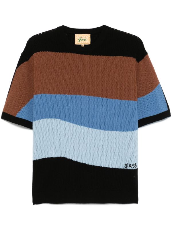 browns Glass Cypress Black Colour-Block T-Shirt | Browns Knitted Sweaters