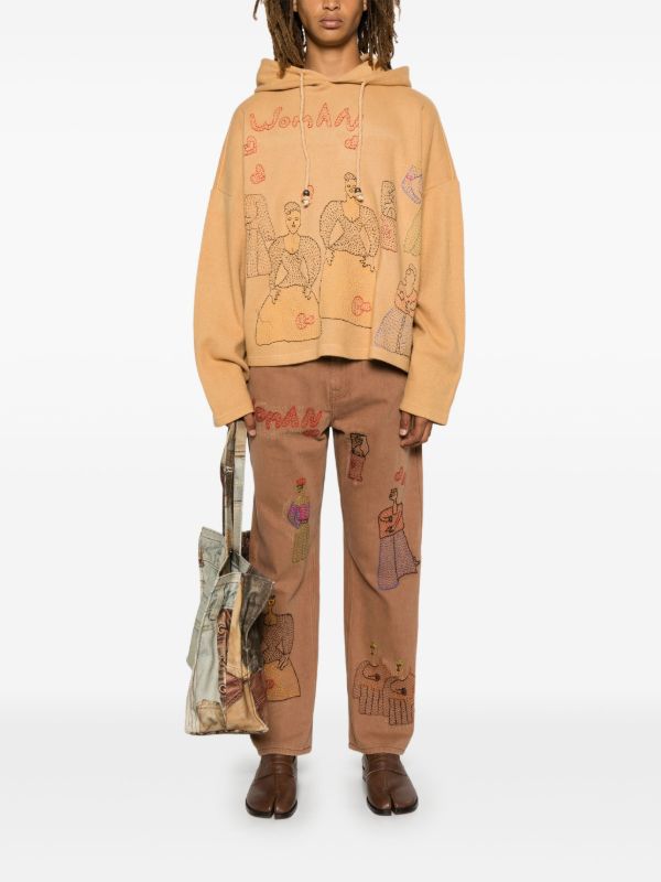 Browns Glass Cypress Brown Women-Embroidered Hoodie A | Browns Hoodies