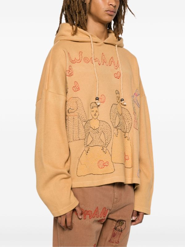 Browns Glass Cypress Brown Women-Embroidered Hoodie A | Browns Hoodies