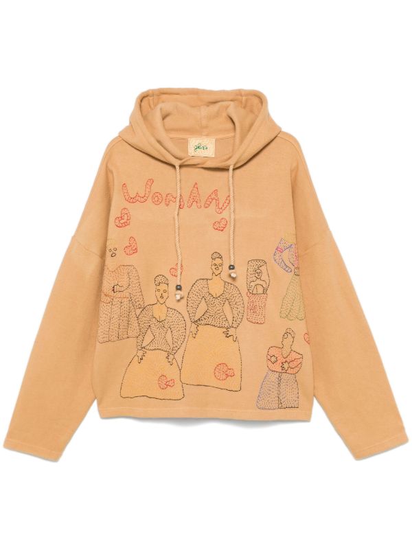 browns Glass Cypress Brown Women-Embroidered Hoodie a | Browns Hoodies
