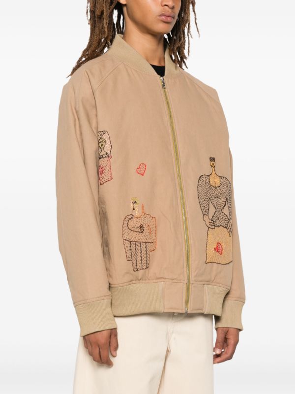 Browns Glass Cypress Neutral Woman-Embroidered Bomber Jacket