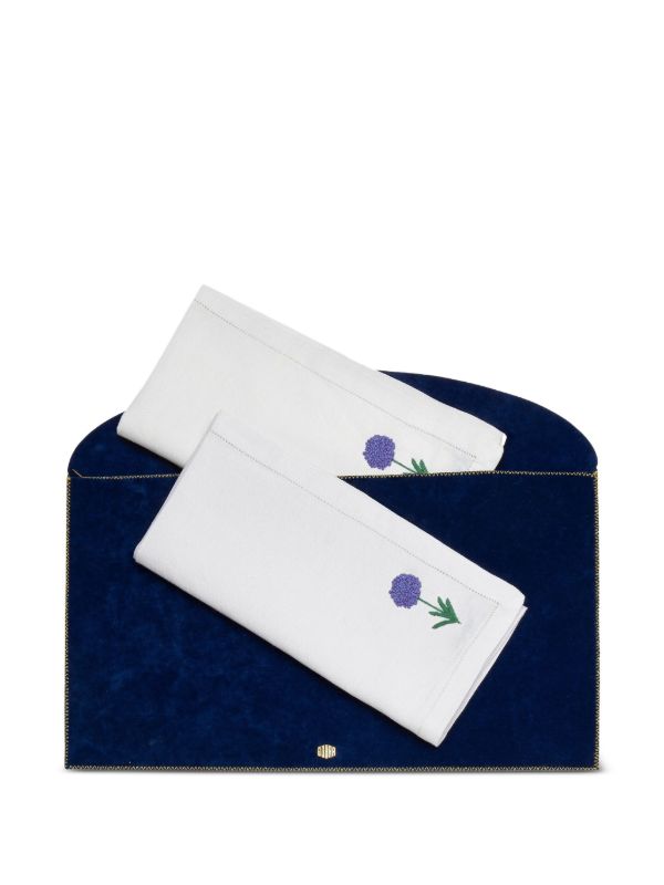 Browns Gohar World Floral-embroidered Napkins (set Of Two) | Browns Table Linen