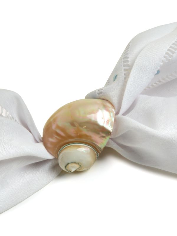Browns Gohar World Shell Napkin Rings (Set Of Two) | Browns Table Linen