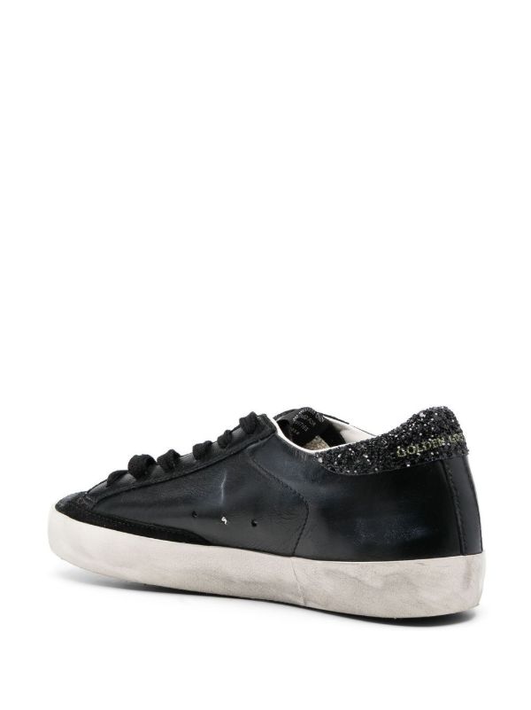 Browns Golden Goose Black Super Star Leather Sneakers | Browns Sneakers