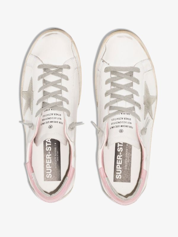 Browns Golden Goose White Super-Star Leather Sneakers | Browns Sneakers