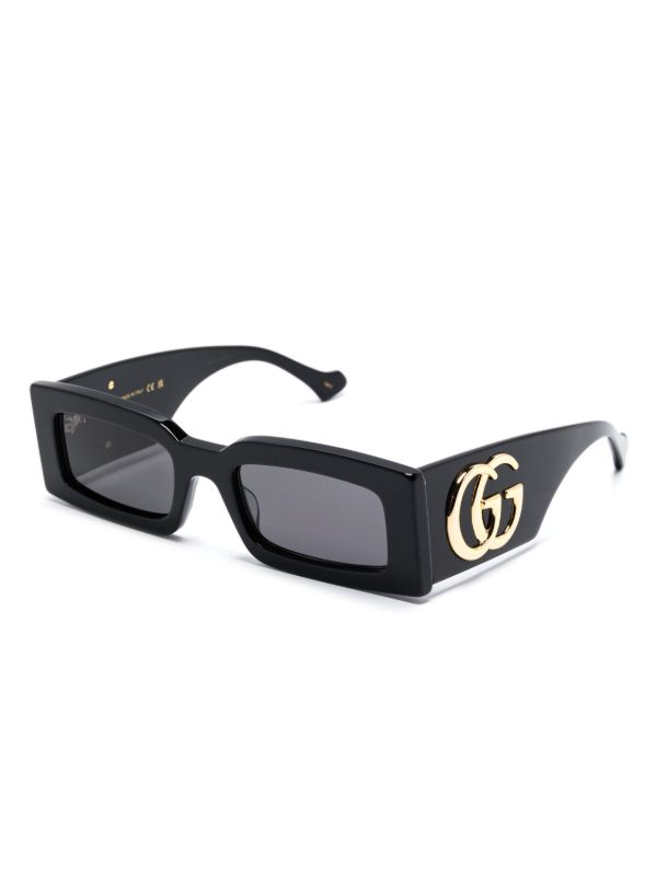 Browns Gucci Eyewear Black Gene GG Sunglasses | Browns Sunglasses
