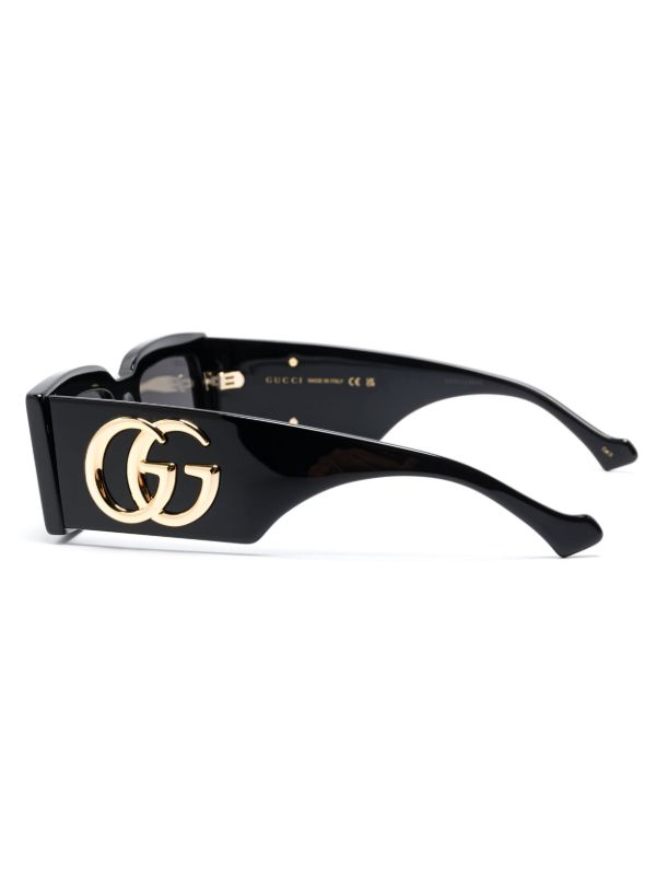 Browns Gucci Eyewear Black Gene GG Sunglasses | Browns Sunglasses