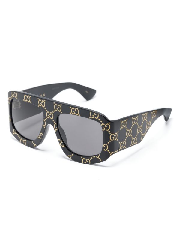 Browns Gucci Eyewear Black GG Street All-Over Logo Sunglasses | Browns Sunglasses