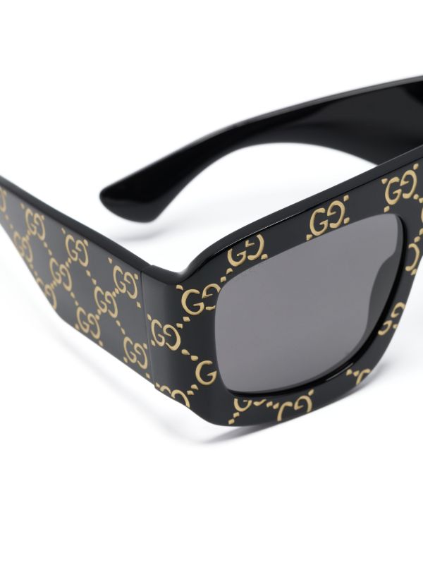 Browns Gucci Eyewear Black GG Street All-Over Logo Sunglasses | Browns Sunglasses