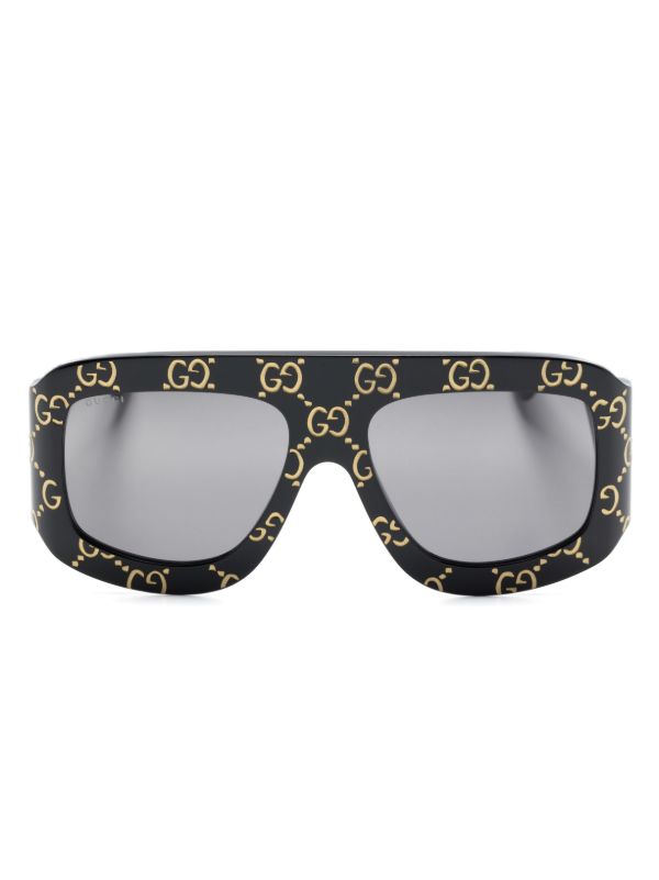browns Gucci Eyewear Black GG Street All-Over Logo Sunglasses | Browns Sunglasses
