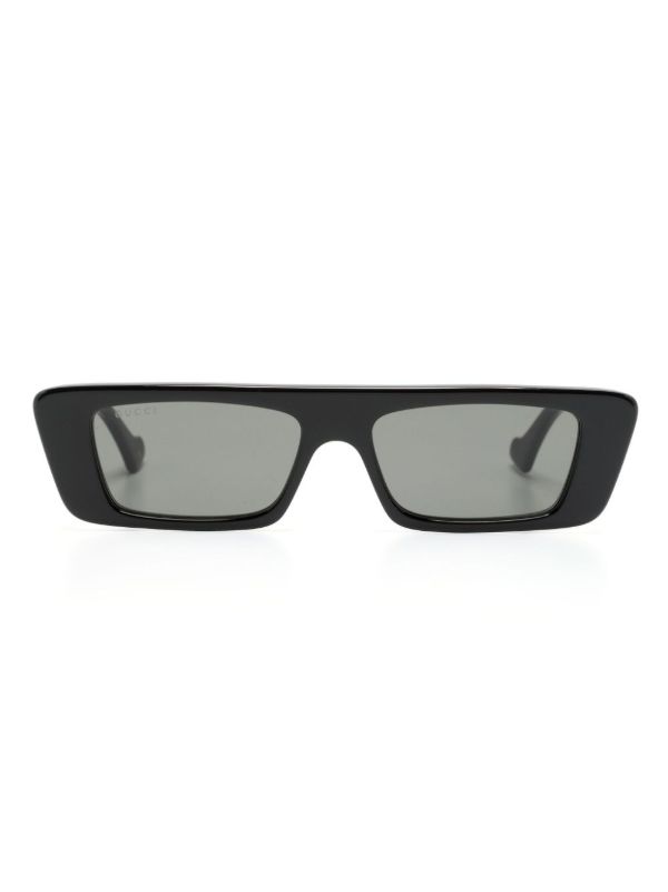 browns Gucci Eyewear black rectangular-frame sunglasses | Browns Sunglasses