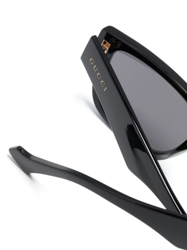 Browns Gucci Eyewear Black Square-Frame Acetate Sunglasses | Browns Sunglasses