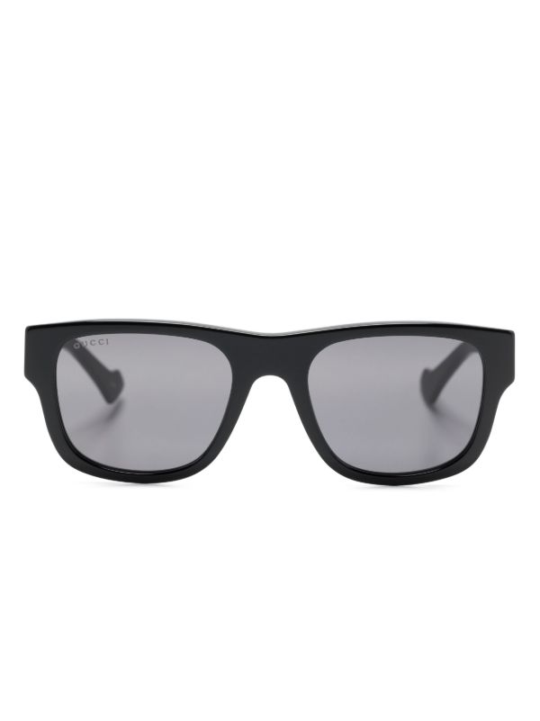 browns Gucci Eyewear Black Square-Frame Acetate Sunglasses | Browns Sunglasses