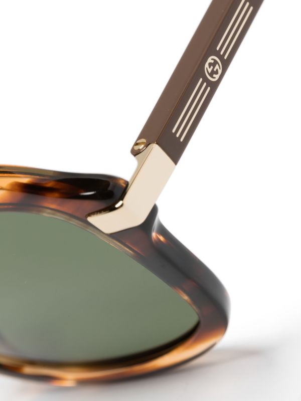 Browns Gucci Eyewear Brown Pilot-frame Sunglasses | Browns Sunglasses
