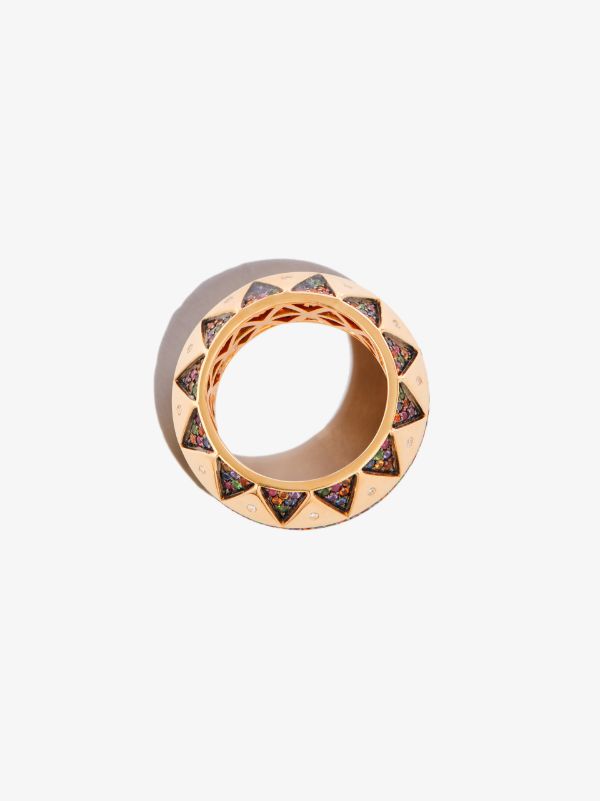 browns Harwell Godfrey 18K yellow gold chubby talisman diamond ring | Browns Fine Rings