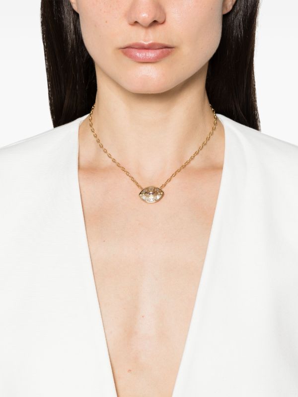 Browns Harwell Godfrey 18K Yellow Gold Cleopatra’s Eye Diamond And Amethyst Necklace | Browns Fine Necklaces
