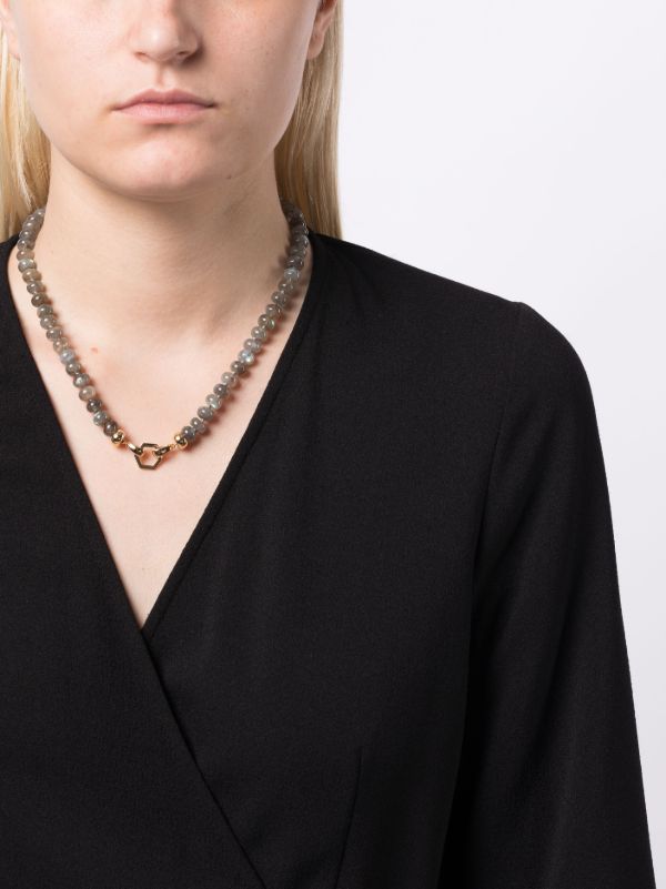 Browns Harwell Godfrey 18K Yellow Gold Foundation Labradorite Beaded Necklace | Browns Fine Necklaces