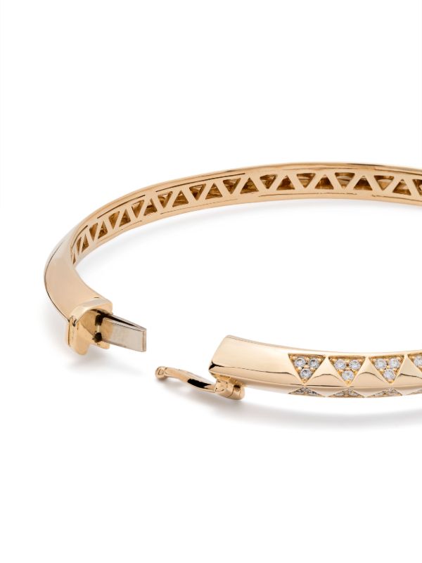 Browns Harwell Godfrey 18K Yellow Gold Knife Edge Diamond Bracelet | Browns Fine Bracelets