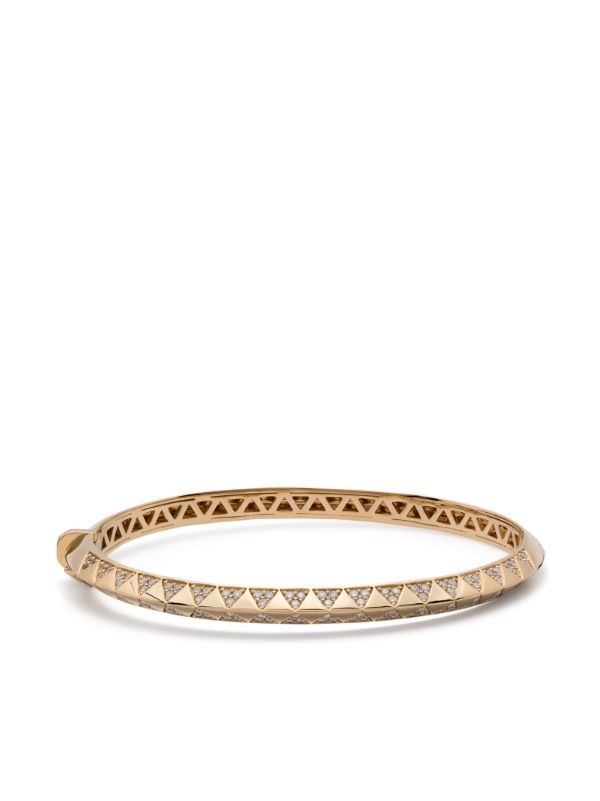 browns Harwell Godfrey 18K Yellow Gold Knife Edge Diamond Bracelet | Browns Fine Bracelets
